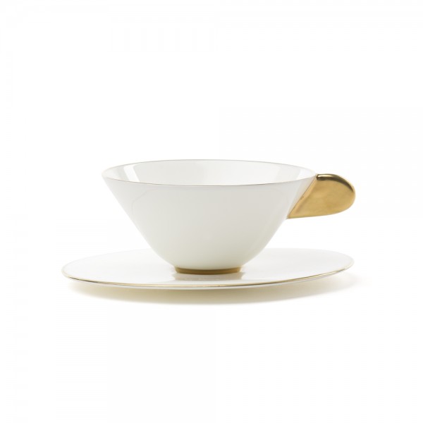 Tasse et sous-tasse liseré or ''Five O'Clock'' Tasse et sous-tasse liseré or ''Five O'Clock''