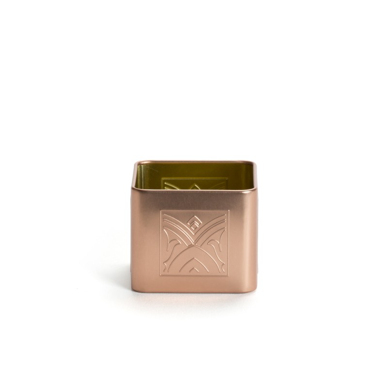 Tea bag tray, copper finish metal