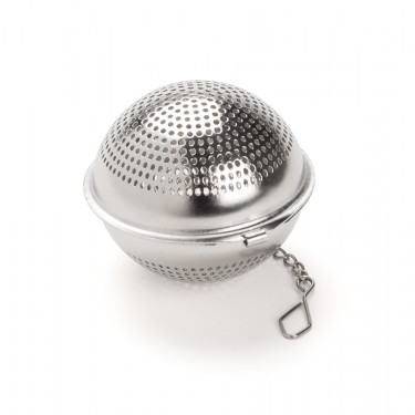 Boule à thé ronde inox perforé avec chainette  - DIAM. 5 cm