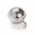 Perforated stainless steel round tea ball with chain