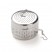 Chrome plated stainless steel cylindrical tea ball