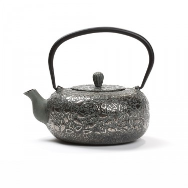 Chinese cast iron teapot - Ombrage 0.8L - Green gray & silver
