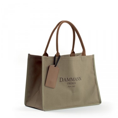 Shopping Bag Toile Kaki Brun
