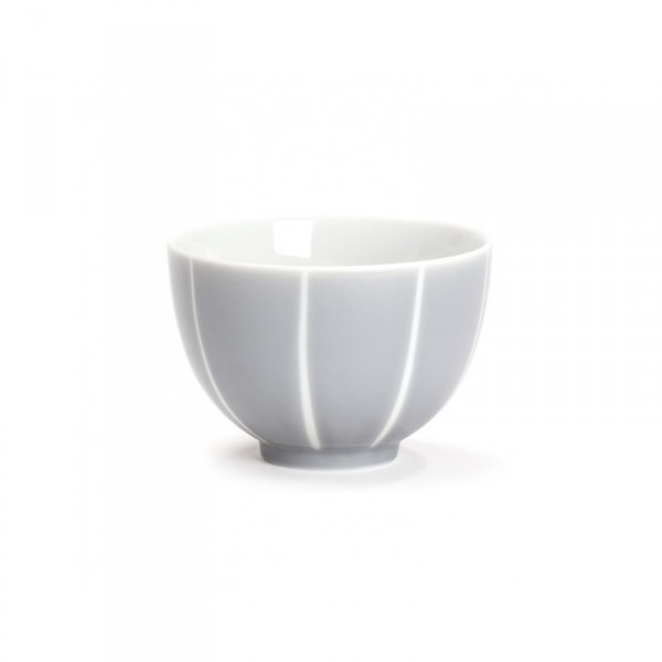Grey bowl with white stripes Grey bowl with white stripes