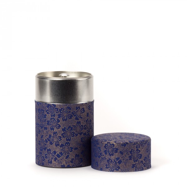BLOOMING CHERRY, boîte à thé washi bleu 100G BLOOMING CHERRY, boîte à thé washi bleu 100G