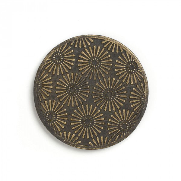 Black and gold cast iron mat Black and gold cast iron mat