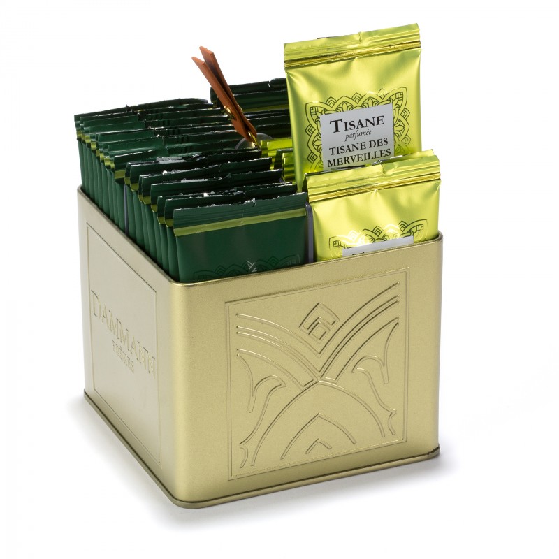 "CHARMES" gift set 32 herbal tea bags holder