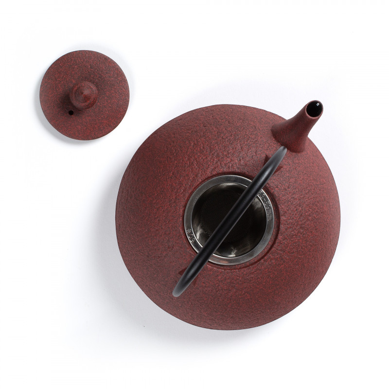 Muji, cast iron teapot from Japan red