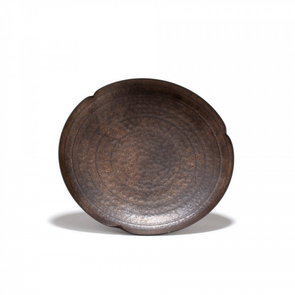 CHEONGDONG - soucoupe porcelaine - patine bronze