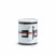 GRAPHIK - silver porcelain mug with strainer and filter