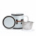 GRAPHIK - Mug gris métallisé en porcelaine avec filtre et couvercle