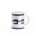 GRAPHIK - Mug gris métallisé en porcelaine avec filtre et couvercle