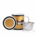 GRAPHIK - golden porcelain mug with strainer and filter