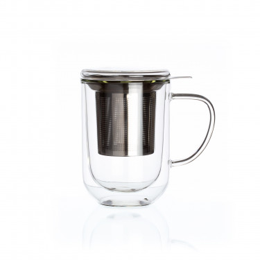 Downtown - Mug verre double paroi avec filtre
