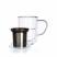« Downtown », double wall glass mug with stainless steel filter