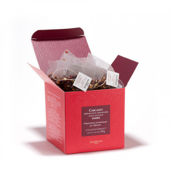 Fruit infusion- Carcadet Samba, box of 20 Cristal® sachets