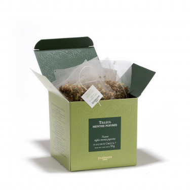 Lime Blossom-Peppermint, box of 25 Cristal® sachets