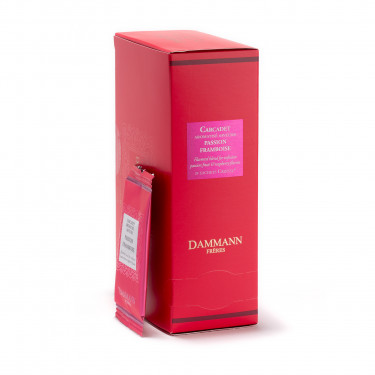 Fruit infusion - Carcadet passion framboise, box of 24 enveloped Cristal® sachets