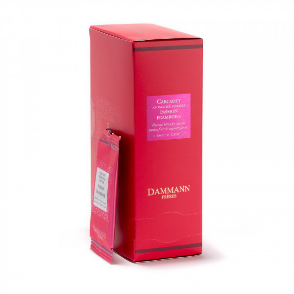 FRUIT INFUSION - CARCADET PASSION FRAMBOISE, box of 24 enveloped Cristal® sachets