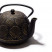 Chinese cast iron teapot - MUDAN  1L - Black & gold
