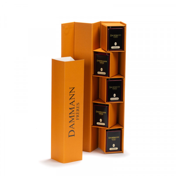 COFFRET "ATLAS" - coffret orange 5 thés assortis