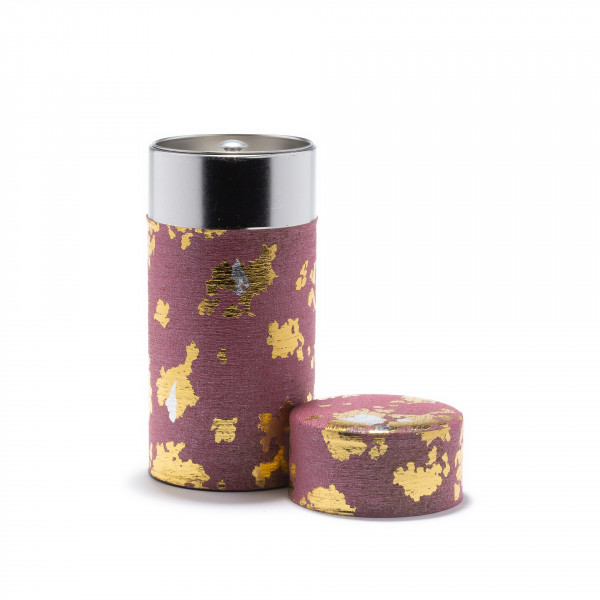 PINKU - pink and gold washi paper tea canister 150g