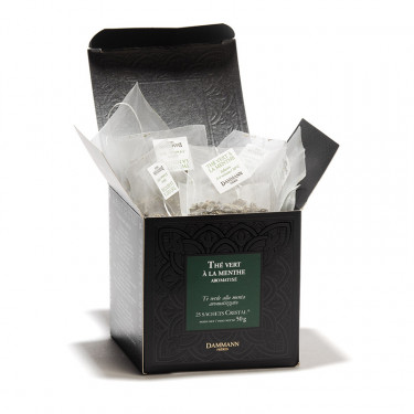 Thé vert à la menthe aromatisé, 25 sachets Cristal®