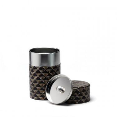 SANKAKKEI - Boîte à thé papier washi Noir et blanc 100g
