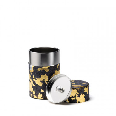 FURERU - Boîte à thé Washi gris et or 100g