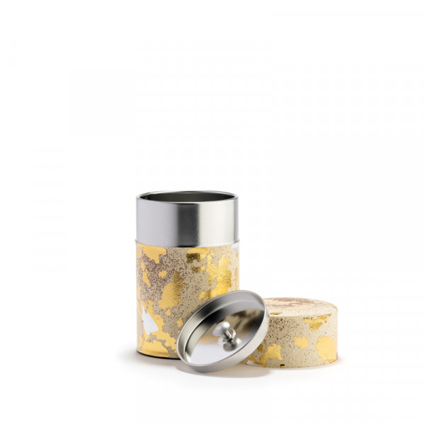 TAIYO - Boîte à thé papier Washi ivoire et or 100g
