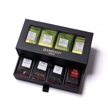 COFFRET "24H/24", coffret noir 2 tiroirs