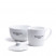 White porcelain tea tasting set logo