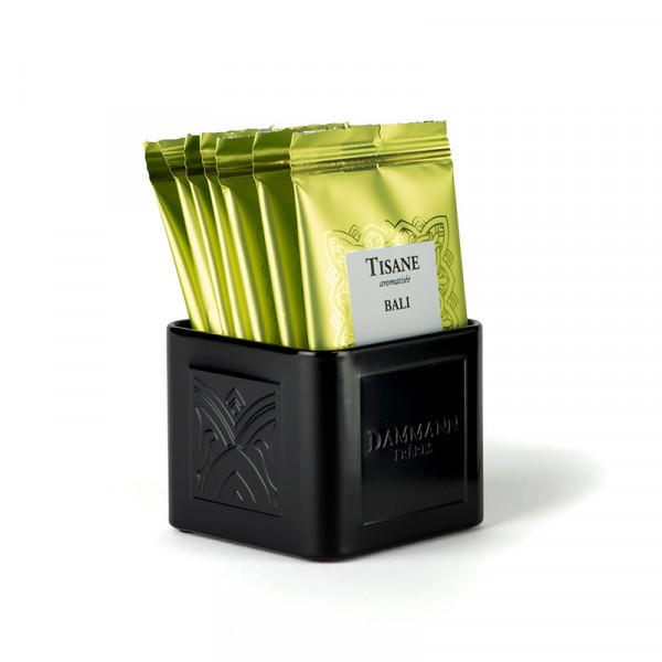 Tea bag tray, black finish metal