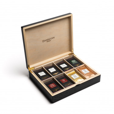 Coffret bois noir - 48 sachets Cristal® de thés