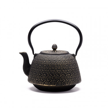 Théière Fonte de Chine - Huashu 1,3 L - noire/or