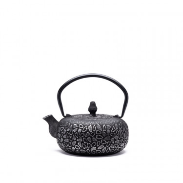 Chinese cast iron teapot - Yezi 0,6 L - black/silver