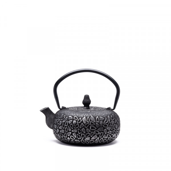 Théière Fonte de Chine - Yezi 0,6 L - noir/argent