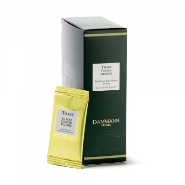 Tilleul menthe poivrée, box of 24 enveloped Cristal® sachets