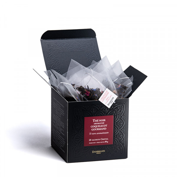 Coquelicot gourmand, box of 24 enveloped Cristal® sachets