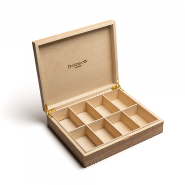 Coffret bois clair pour 48 sachets - vide