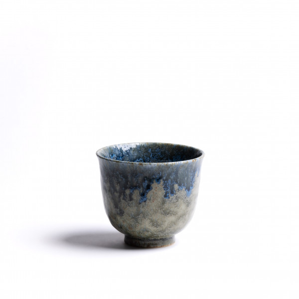 Embrun - Japanese tea bowl 15cl - brown blue