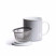Marais - silver metallic mug with filter and strainer - 25CL